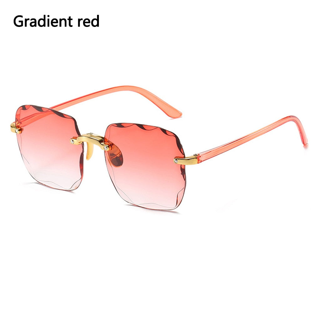 Quadratische randlose Sonnenbrille