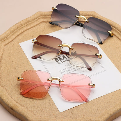 Square Rimless Sunglasses