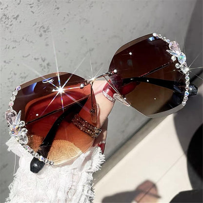 Rimless Diamond Sunglasses
