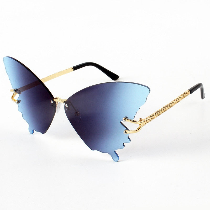 Randlose Retro-Sonnenbrille aus Metall