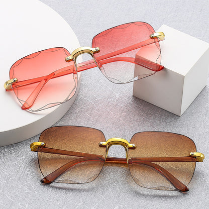 Rimless Sunglasses Gradient Lenses