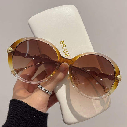 Runde bunte Luxus-Sonnenbrille