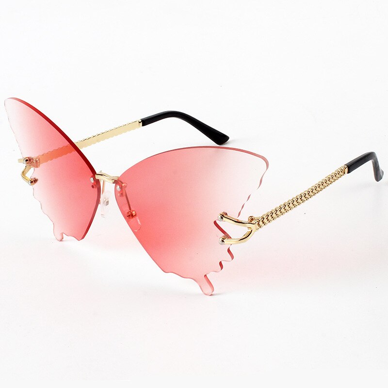 Retro Metal Rimless Sunglasses