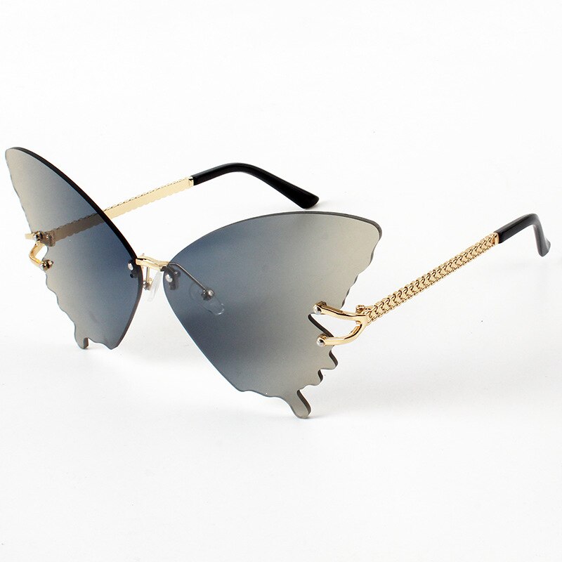 Randlose Retro-Sonnenbrille aus Metall