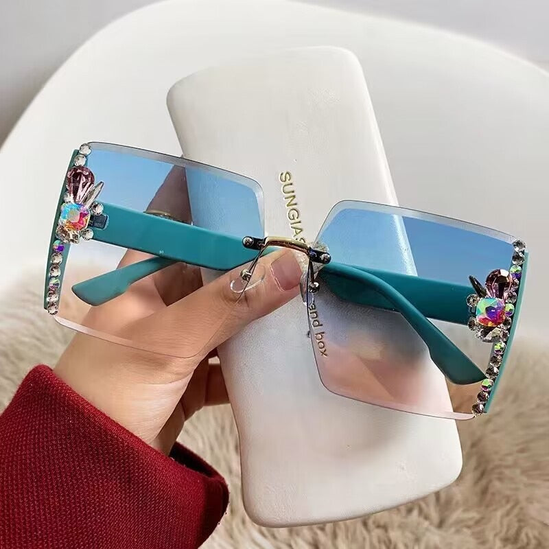 Y2k Luxury  Diamond SunGlasses