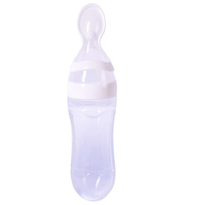 Safe Silicone Bottle With Spoon Food